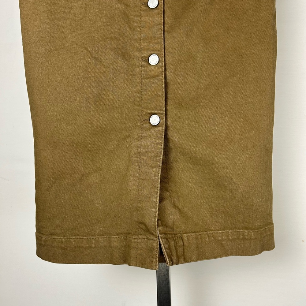 Banana Republic Khaki Button-Down Midi Skirt Size 6 - Picture 6 of 8
